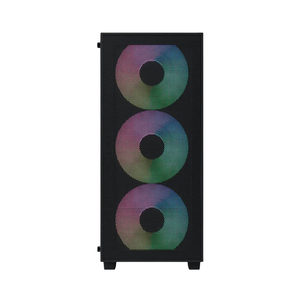 AEROCOOL B509A Flow v1 Mid Tower Case - Black - Image 2