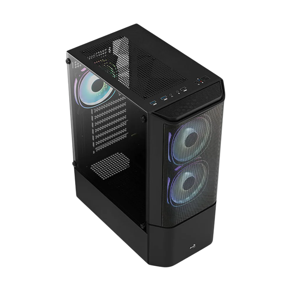Aerocool Quantum Mesh V3 RGB Mid Tower Case - Black - Image 3