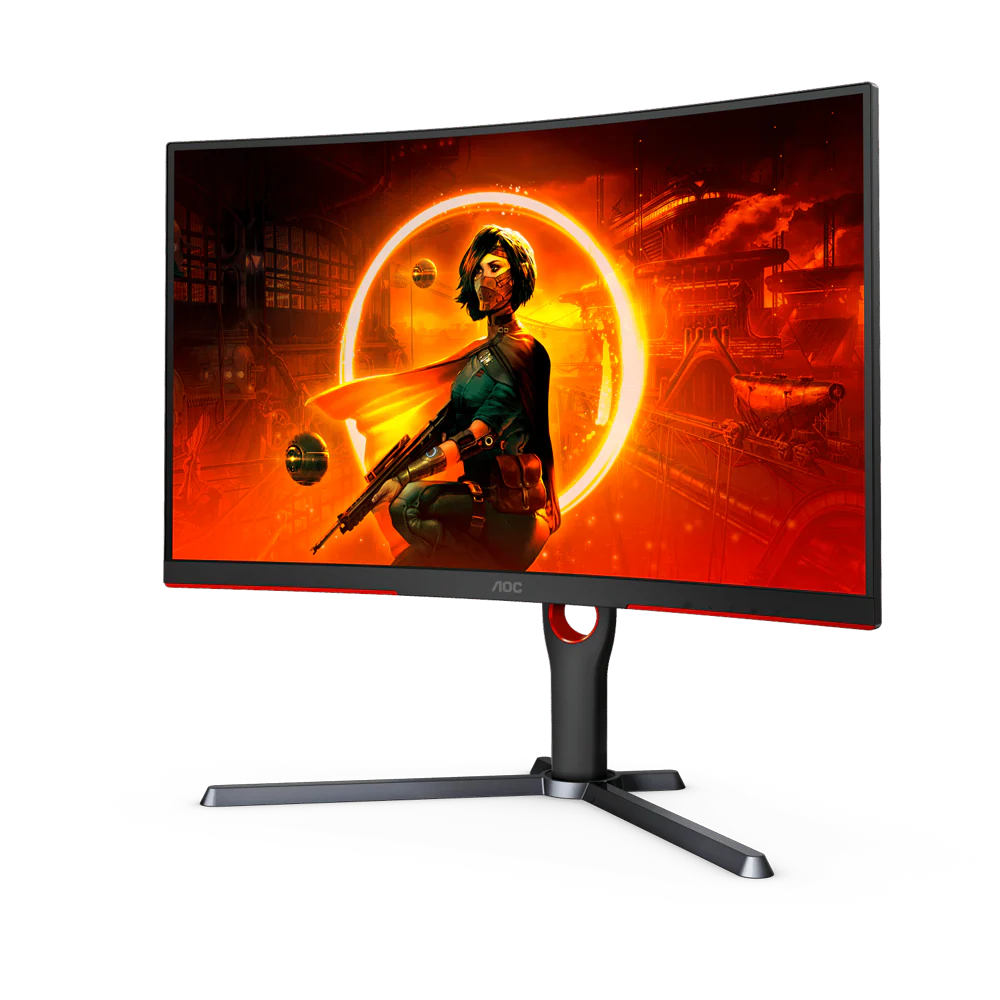 AOC CQ27G3Z 27 Inch 240Hz QHD HDMI 2.0 0.5ms Curved Gaming Monitor - Black - Image 3