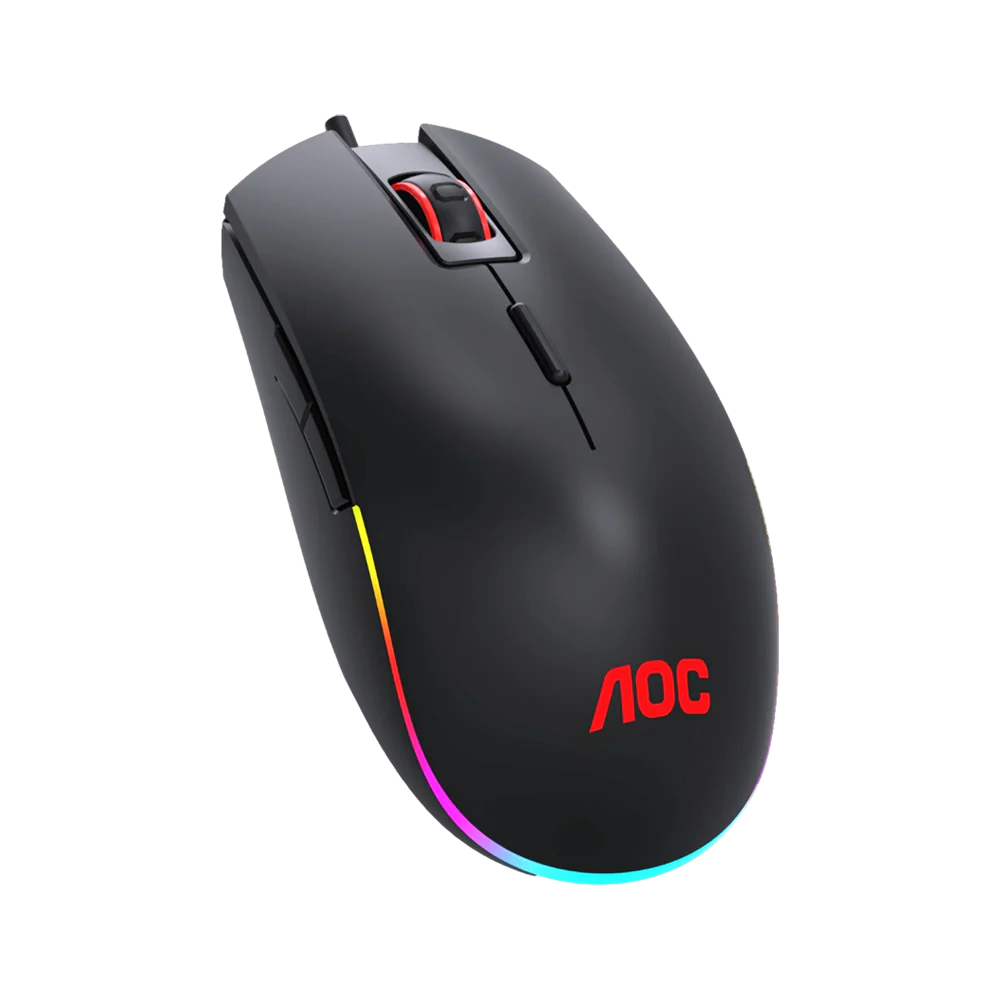 AOC GM500 RGB Wired Gaming Mouse - Black - Image 3