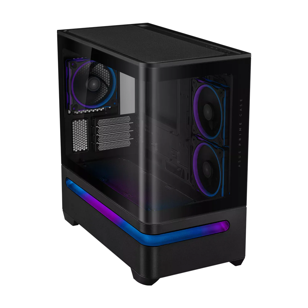 ASUS Prime AP202 ARGB mATX Case - Black - Image 3