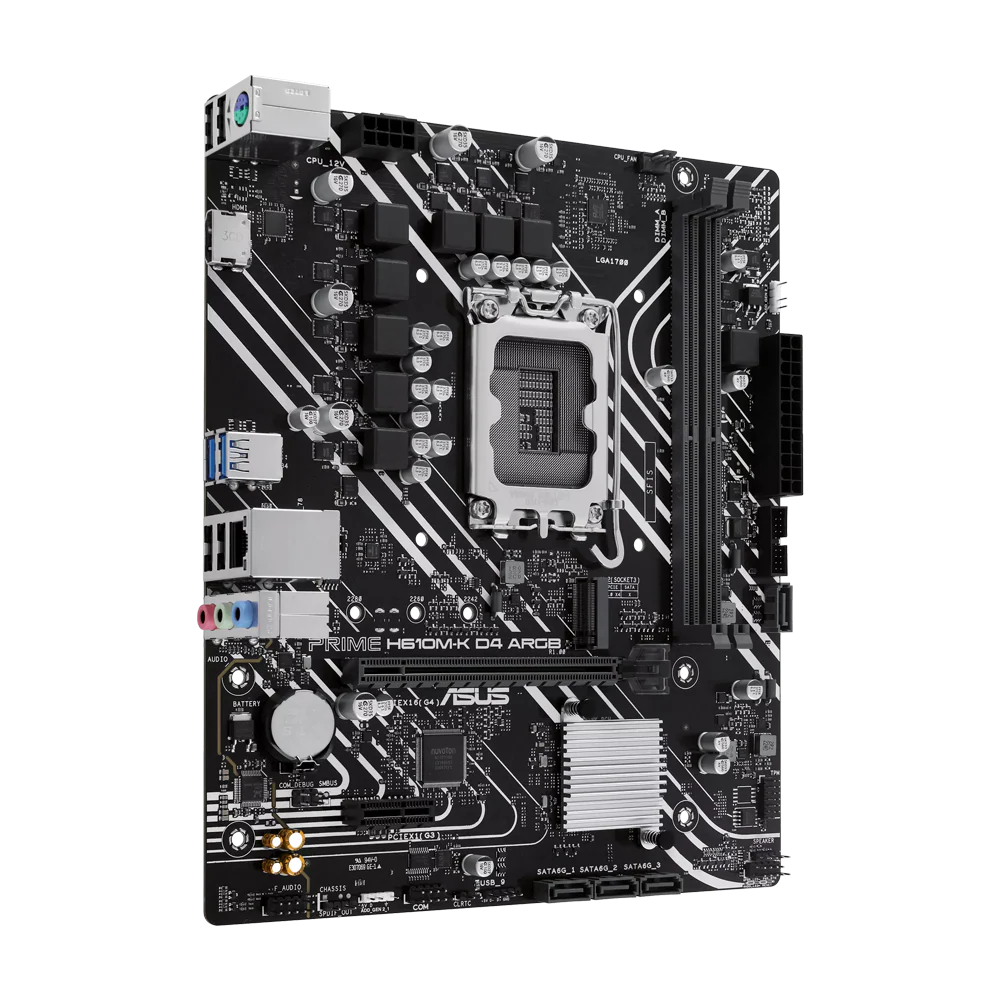 ASUS PRIME H610M-K DDR4 ARGB Motherboard - Black - Image 3
