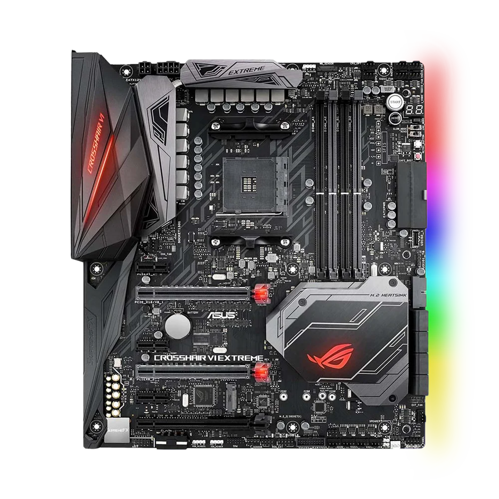 ASUS ROG CROSSHAIR VI EXTREME AM4 DDR4 E-ATX Motherboard - Black - Image 2