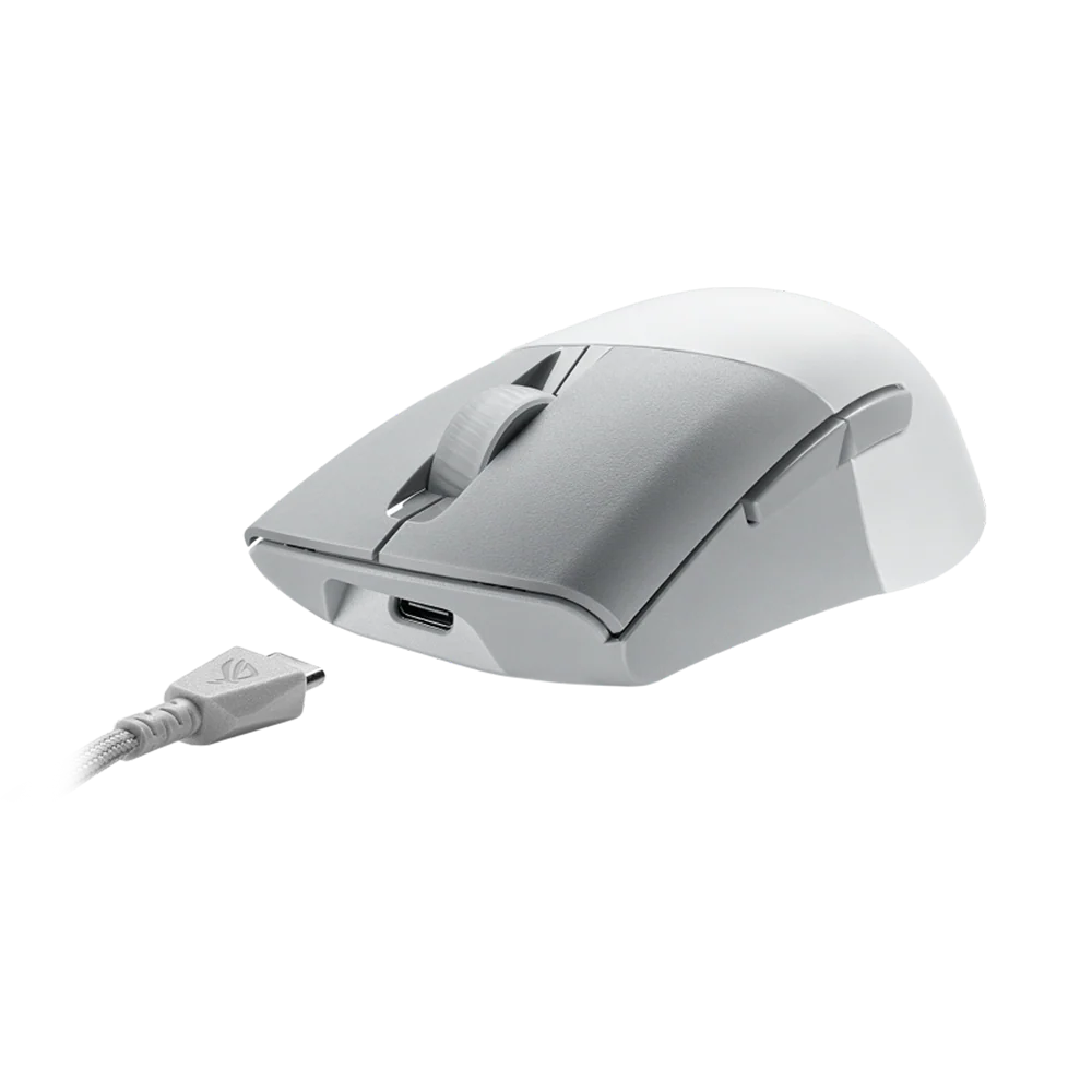 ASUS ROG KERIS RGB Wireless Aimpoint Gaming Mouse - White - Image 3