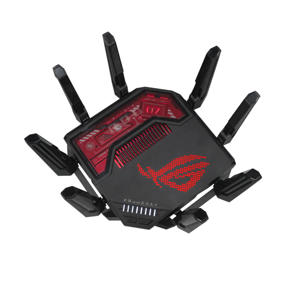 ASUS ROG Rapture GT-BE19000 Tri-Band WiFi 7 Gaming Router - Black - Image 2