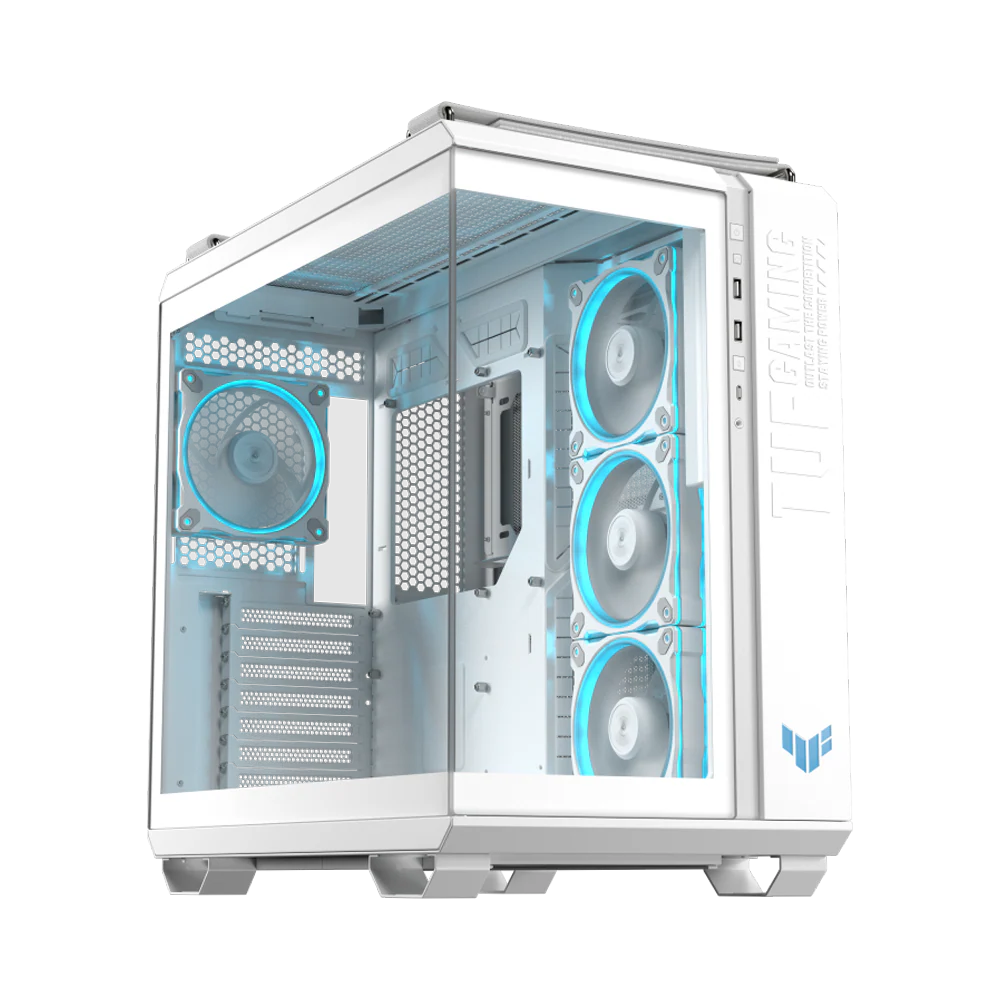 ASUS TUF Gaming GT502 HORIZON ARGB Panoramic ATX Mid Tower Case - White