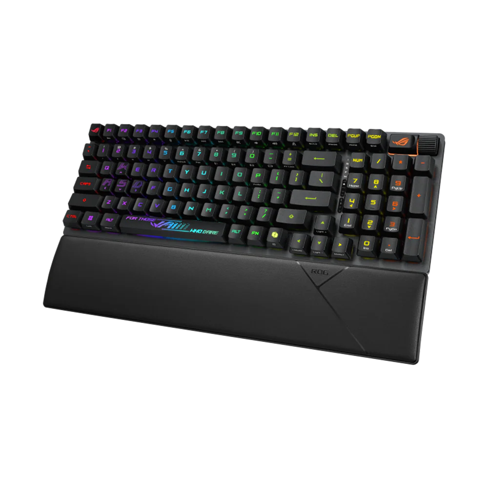 ASUS X902 SCOPE II 96 RX Wireless ABS Keycaps Gaming Keyboard Arabic - Black - Image 3