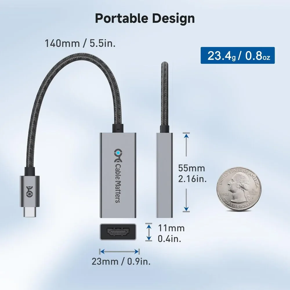 Cable Matters 48Gbps USB C to HDMI 2.1 Adapter - Image 3