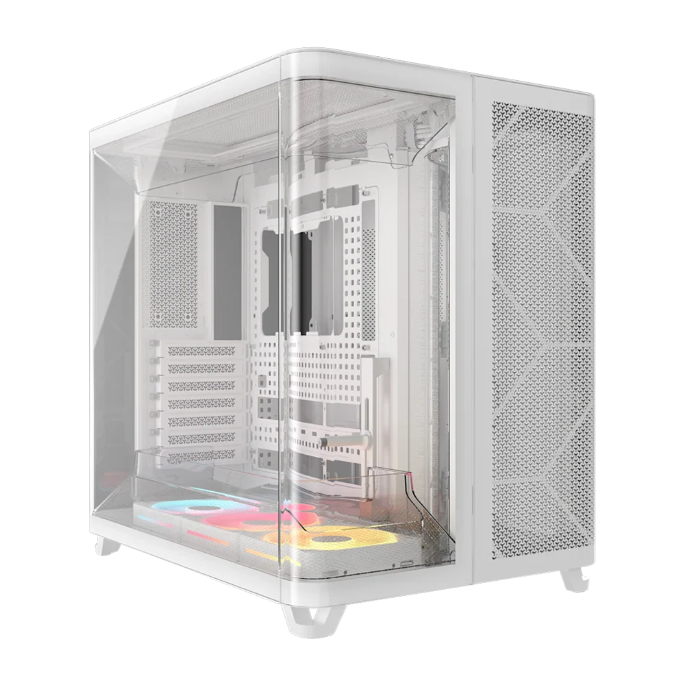 CORSAIR AIR 5400 LX-R RGB LINK Tempered Glass Mid Tower ATX Case - White