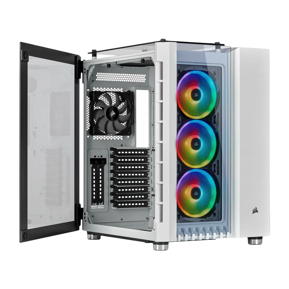 CORSAIR Crystal Series 680X RGB Mid Tower Case - White - Image 3