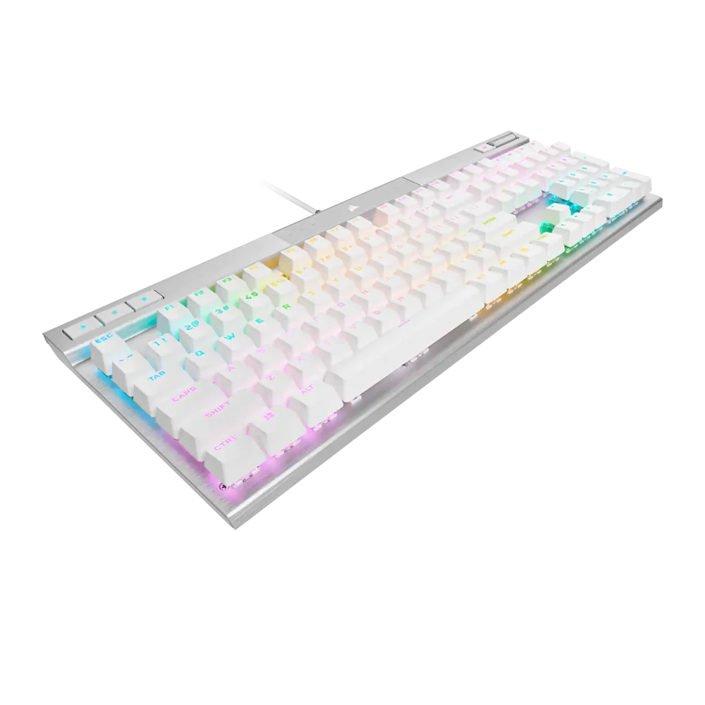 CORSAIR K70 PRO RGB Wired Gaming Keyboard - White - Image 3