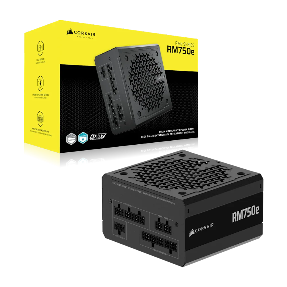CORSAIR RM750e Fully Modular Low-Noise ATX Power Supply (UK) - Black - Image 6