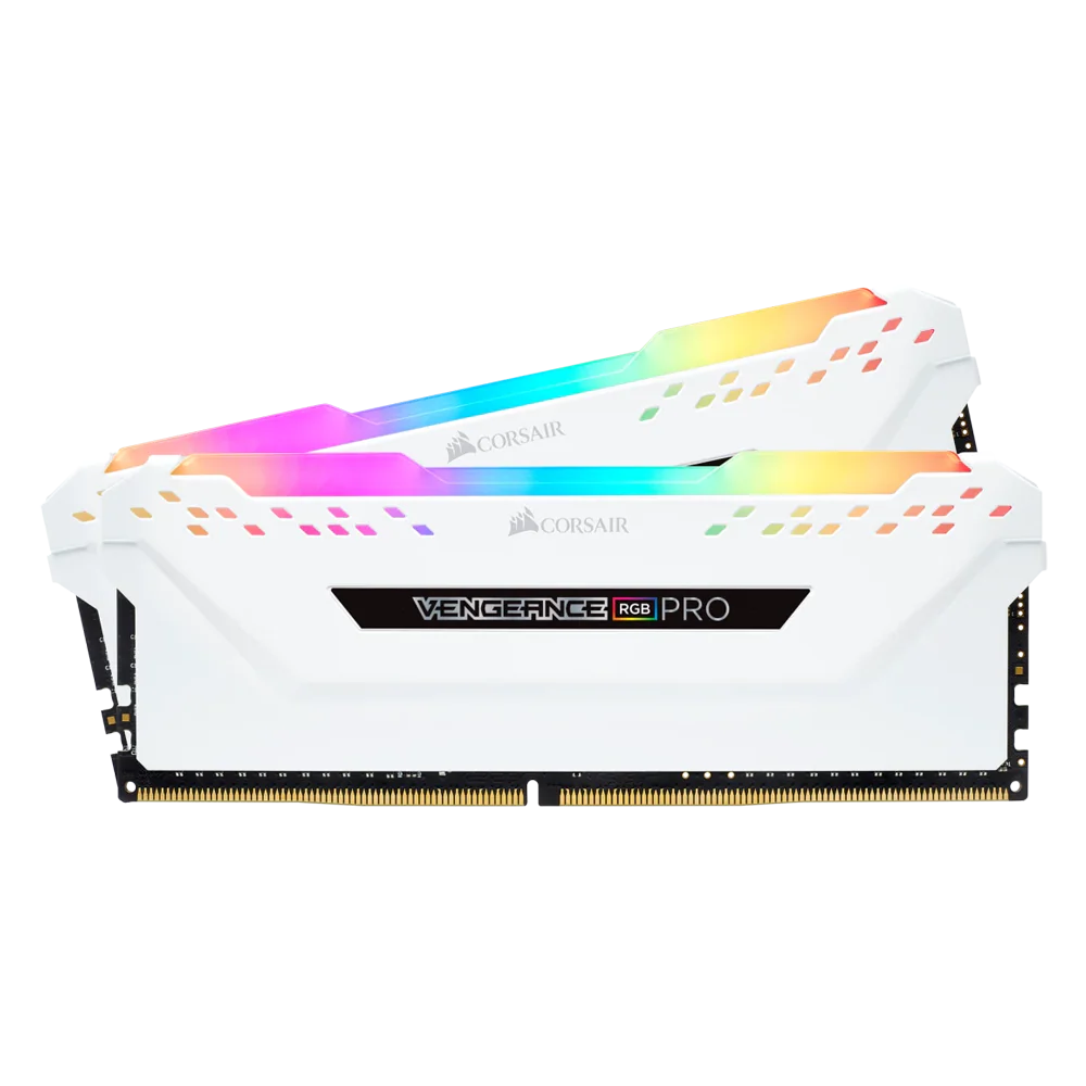 CORSAIR VENGEANCE 16GB (2 x 8GB) RGB PRO DDR4 DRAM 3600MHz C18 Memory Kit - White - Image 2