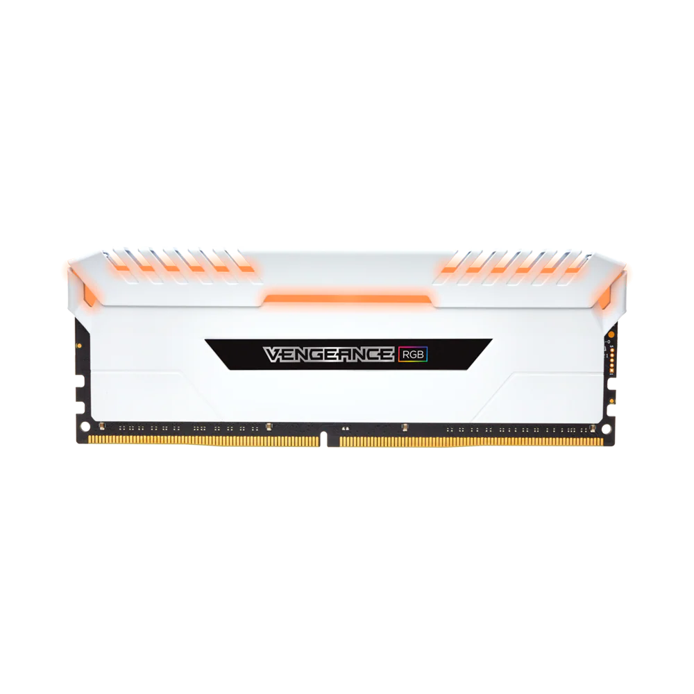 CORSAIR VENGEANCE RGB 3000Mhz 16GB(8X2) DDR4 Memory - White - Image 3