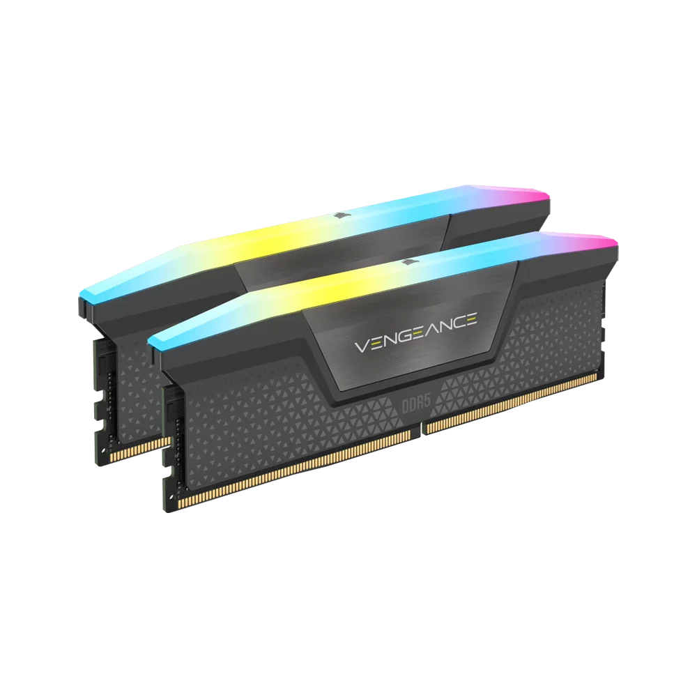 CORSAIR VENGEANCE RGB 32GB (2x16GB) DDR5 DRAM 6000MT/s CL28 AMD EXPO & Intel XMP Memory Kit - Black - Image 3