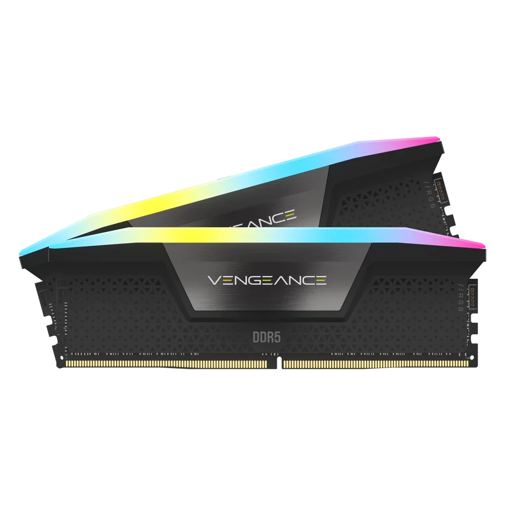 CORSAIR VENGEANCE RGB 96GB (2x48GB) DDR5 DRAM 6400MT/s CL32 Memory Kit - Black - Image 2