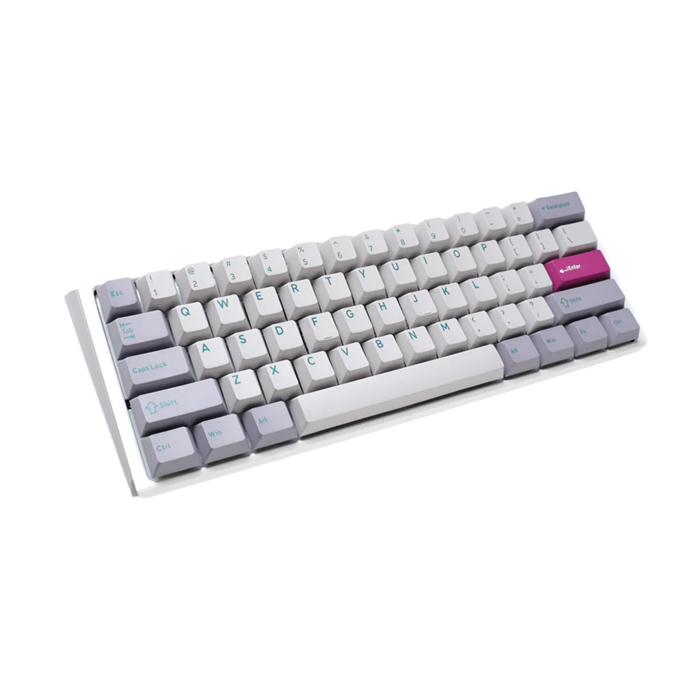 DUCKY ONE 3 MINI PBT HOT SWAP Blue Switch Cherry RGB Wired Mechanical Gaming Keyboard Arabic - Mist Grey - Image 4