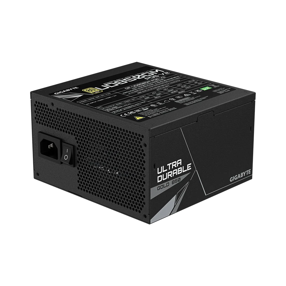 GIGABYTE UD850GM 850W PG5 V2 Fully modular PCIe 5.1 ATX 3.1 80 Plus Gold Power Supply - Black - Image 4