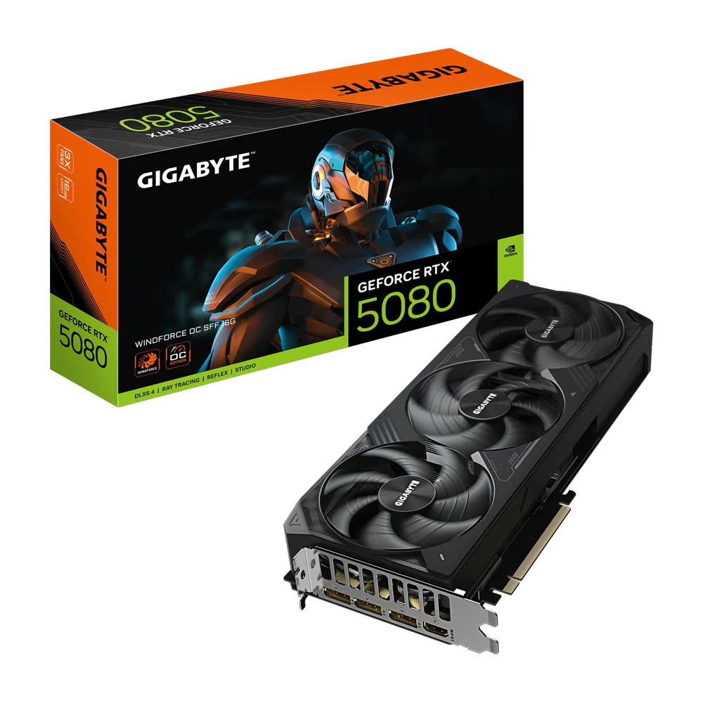 GIGABYTE WINDFORCE GeForce RTX 5080 OC 16GB SFF Graphic Card - Black - Image 6