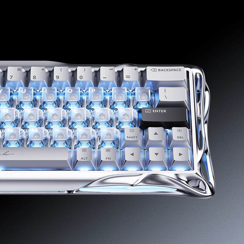 GravaStar Mercury V60 Pro 60% Magnetic Switch Gaming Keyboard - Chrome Silver - Image 3
