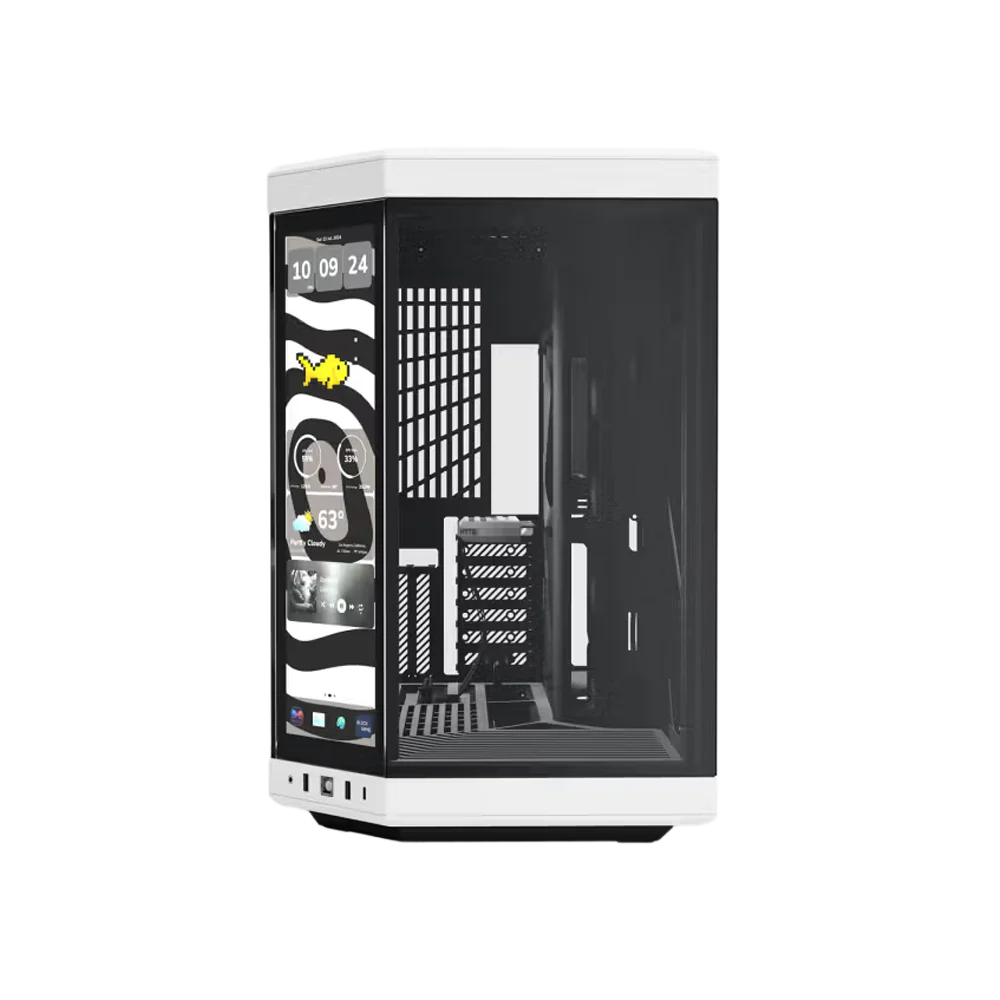 HYTE Y70 TOUCH INFINITE 14.5 Inch Integrated IPS Touchscreen ATX Case - Panda - Image 4