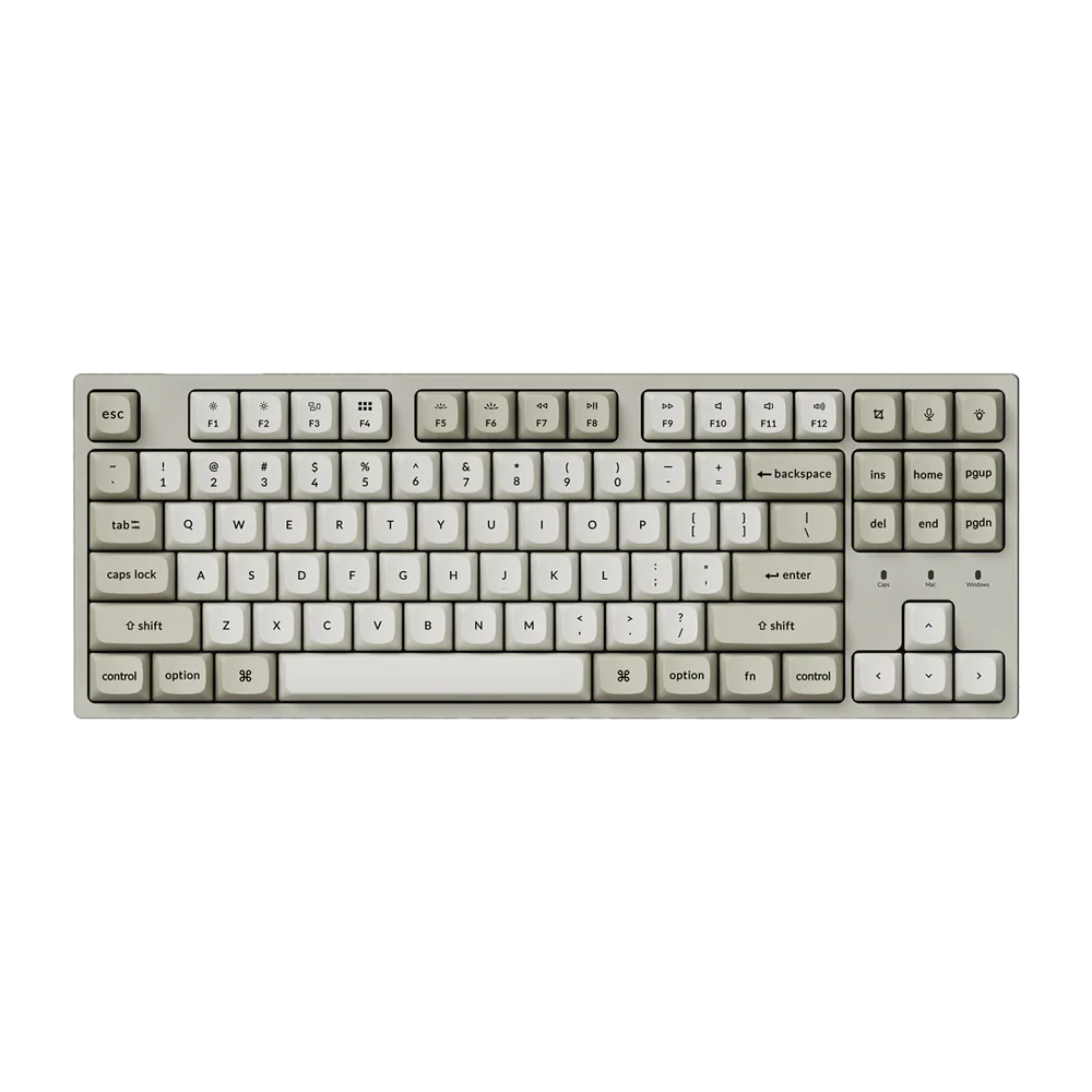 KEYCHRON C1 Pro 8K QMK TKL (80%) Wired Mechanical Gaming Keyboard AR - Silver