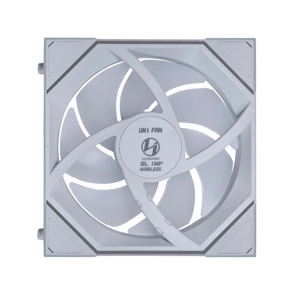 LIAN LI UNI FAN SL-INFINITY Wireless Reverse 120mm 3 Pack ARGB Case Fans with Controller - White - Image 4