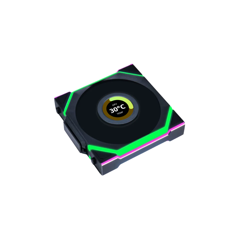 LIAN LI UNI Fan SL Wireless LCD 120mm Fans - Black - Image 3
