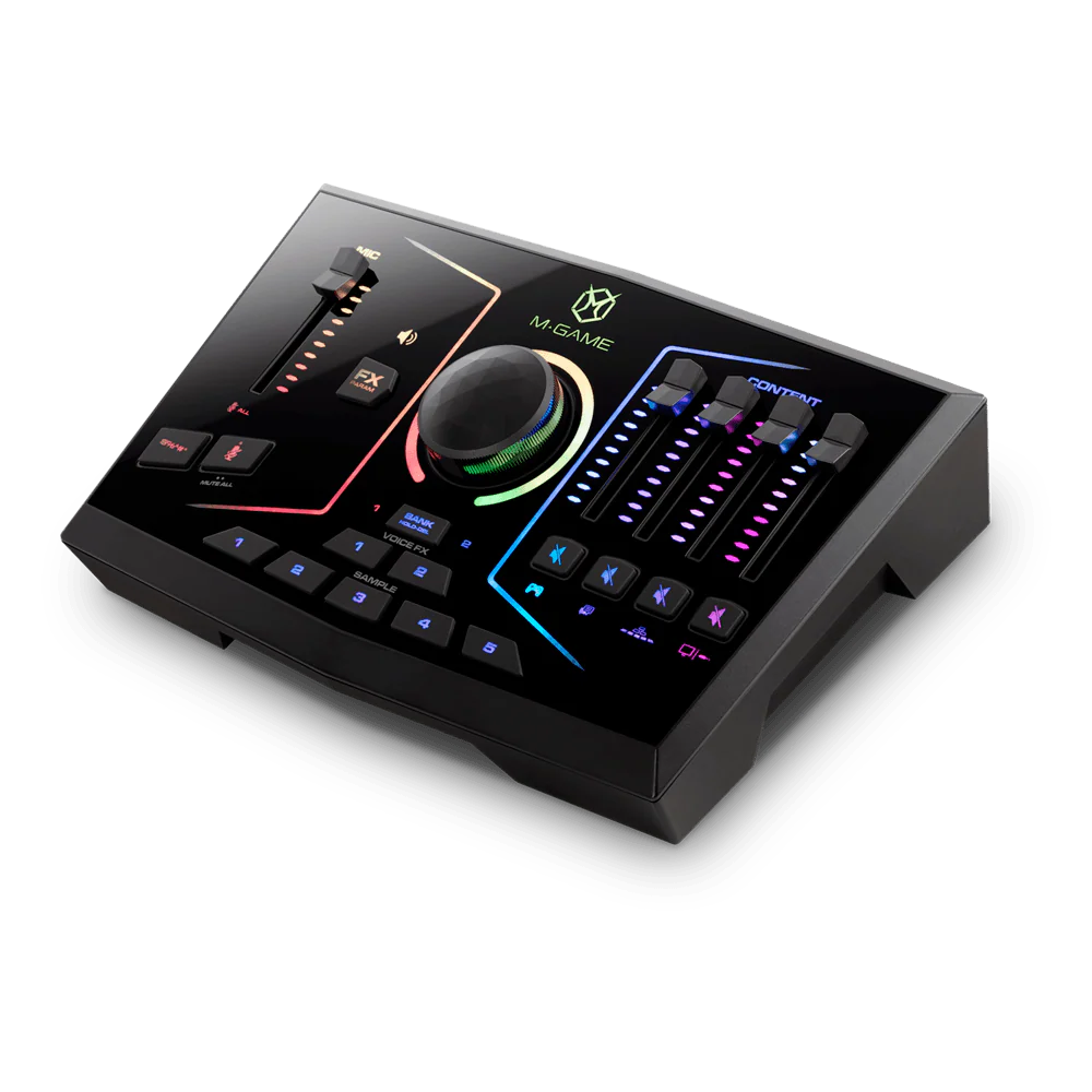 M-GAME RGB DUAL Streaming Mixer - Black - Image 2