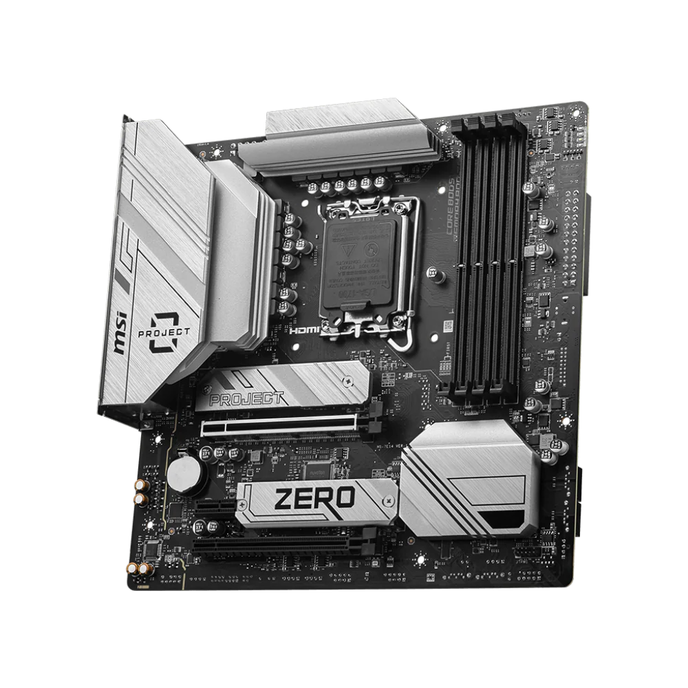 MSI B760M PROJECT ZERO DDR5 Motherboard - White - Image 3