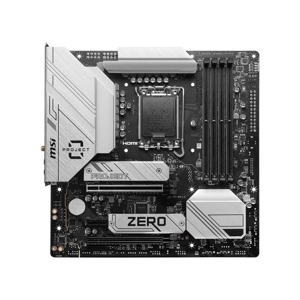 MSI B760M PROJECT ZERO DDR5 Motherboard - White - Image 5