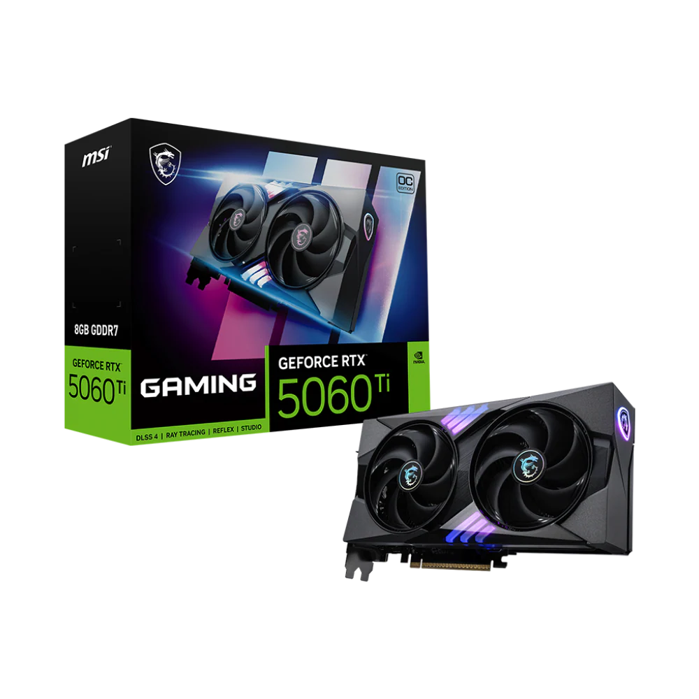 MSI Nvidia GeForce RTX 5060 Ti 8GB GAMING OC Graphics Card - Black - Image 4