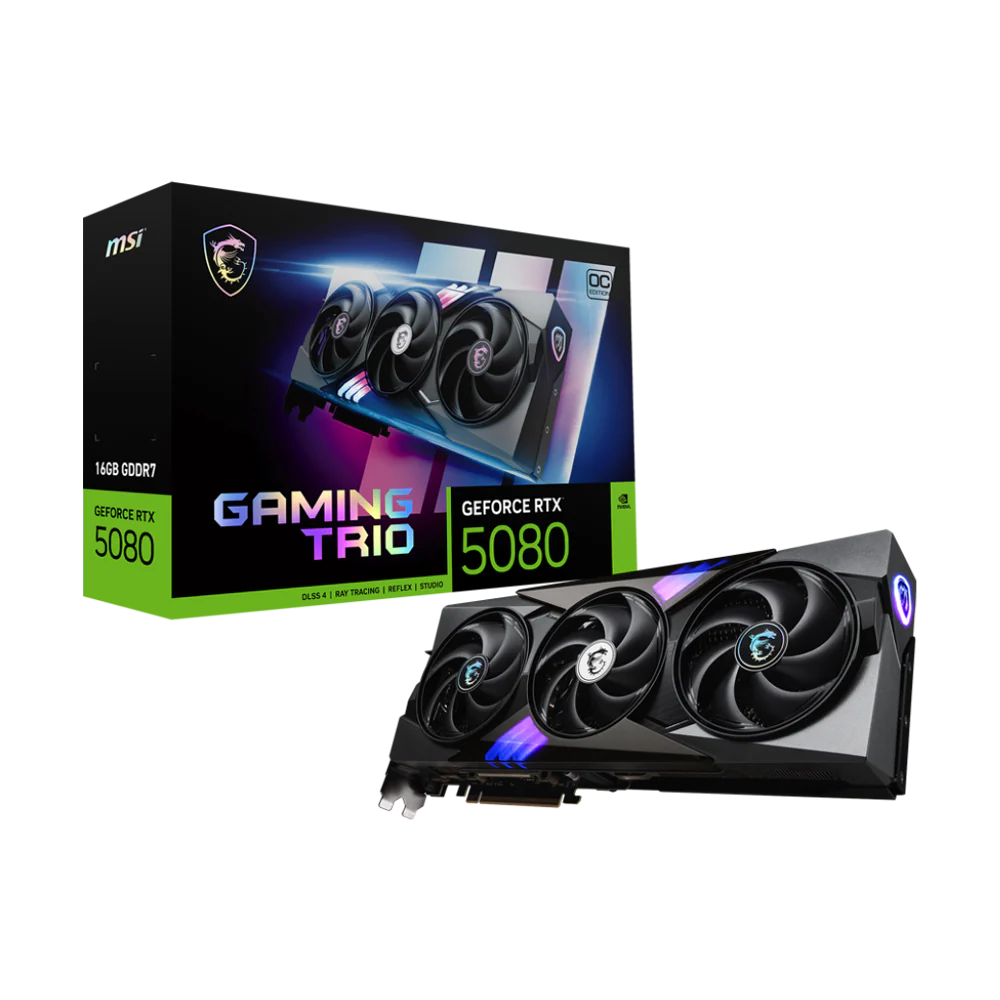 MSI GeForce RTX 5080 GAMING TRIO OC 16GB Graphic Card - Black - Image 4