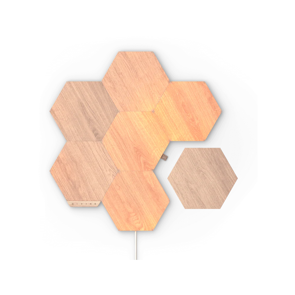 Nanoleaf Hexagons Elements Birchwood Starter Kit 7 Pack EU/UK - Image 3