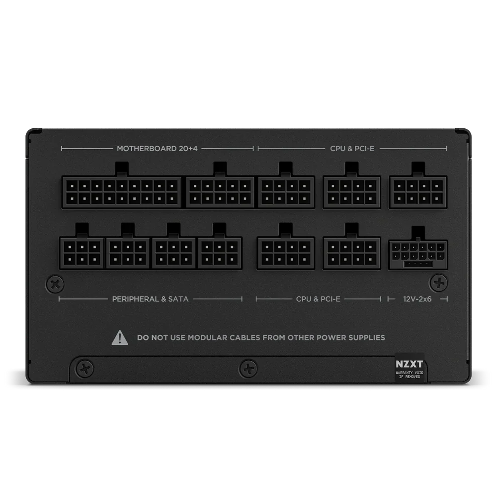 NZXT C1200 - 1200W ATX 3.1 80 Plus Gold Fully Modular Low Noise Power Supply - Black - Image 3