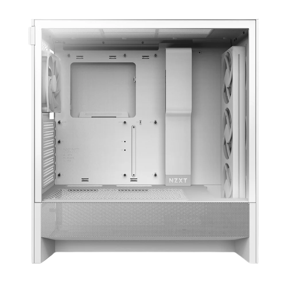 NZXT H5 Flow RGB (2024) Compact Mid-Tower ATX Case With RGB Fans - White - Image 2