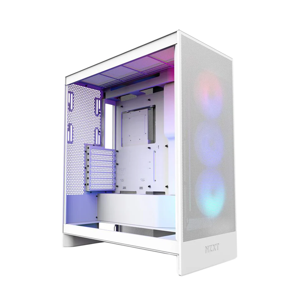 NZXT H7 Flow (2024) RGB Mid Tower ATX Case - White