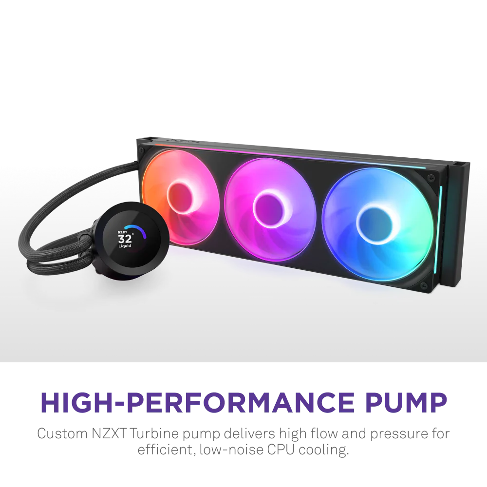 NZXT Kraken 360 RGB V2 360mm AIO Liquid Cooler - Black - Image 2