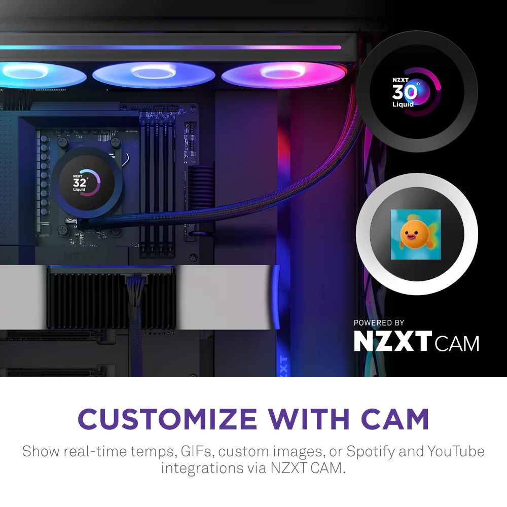 NZXT Kraken 360 RGB V2 360mm AIO Liquid Cooler - Black - Image 8