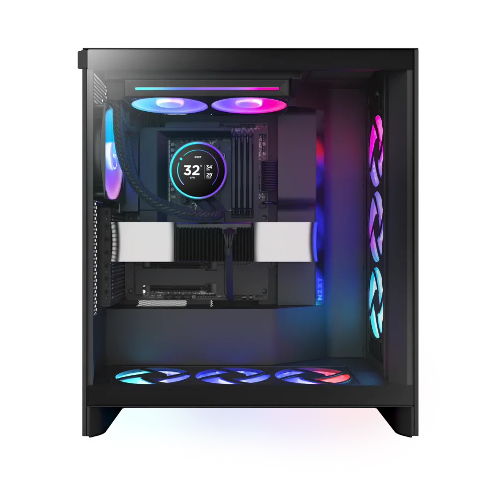 NZXT Kraken Elite 240 RGB - 240mm (2x120mm) AIO With 2.72 IPS LCD Liquid Cooler - Black - Image 5