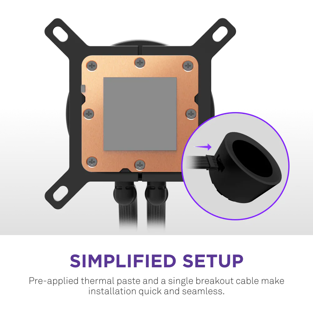 Nzxt Kraken Plus 360mm V2 Display and Radiator Fans AIO Liquid Cooler - Black - Image 6