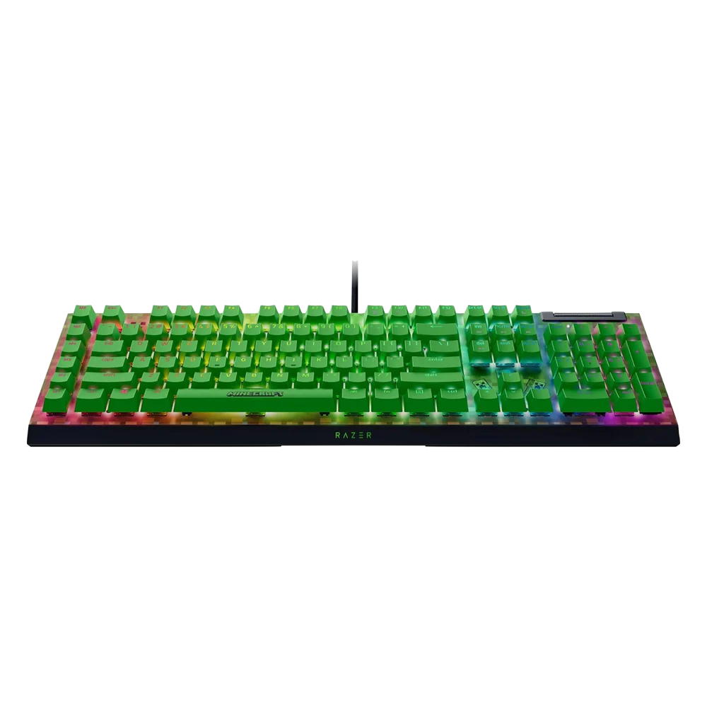 RAZER BlackWidow V4 X Green Switch Minecraft Edition Wired Gaming Keyboard - Green - Image 4