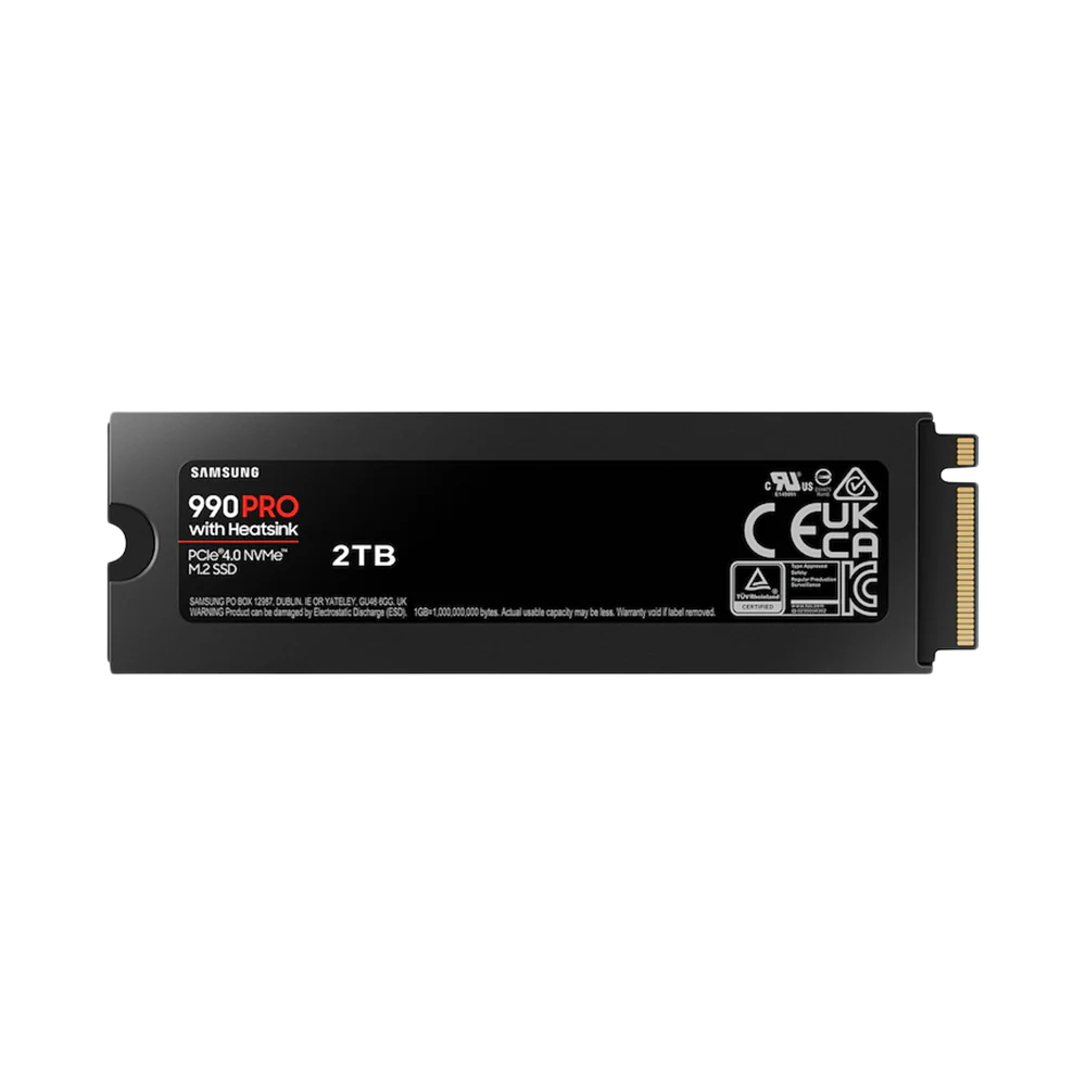 SAMSUNG 990 PRO M.2 2280 PCIe GEN4X4 NVMe SSD With Heatsink (R:7,450 MB/s W:6,900 MB/s) - 2TB - Image 2