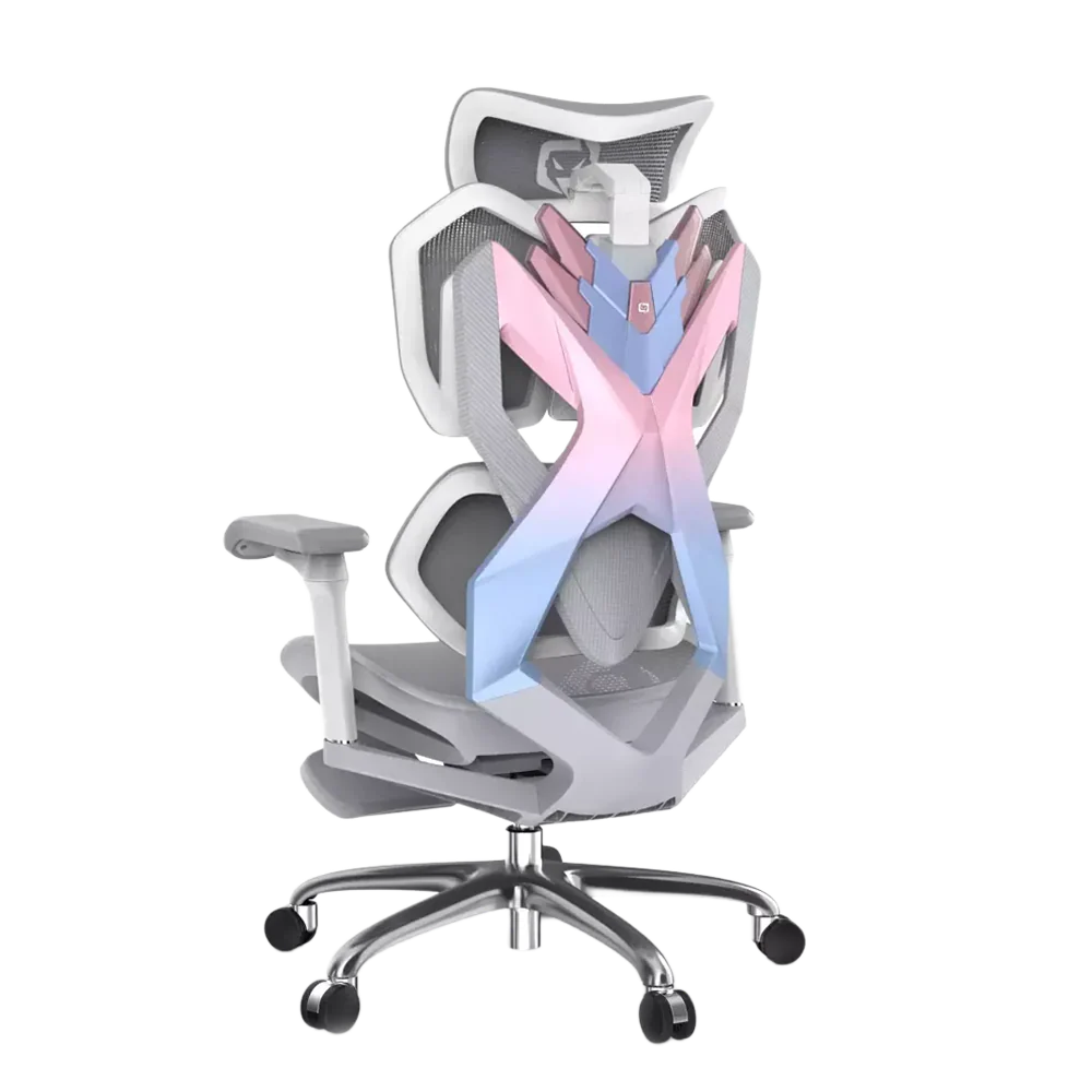 SIHOO X5fs-101-jt Gaming Chair With Footrest - Grey - Image 2