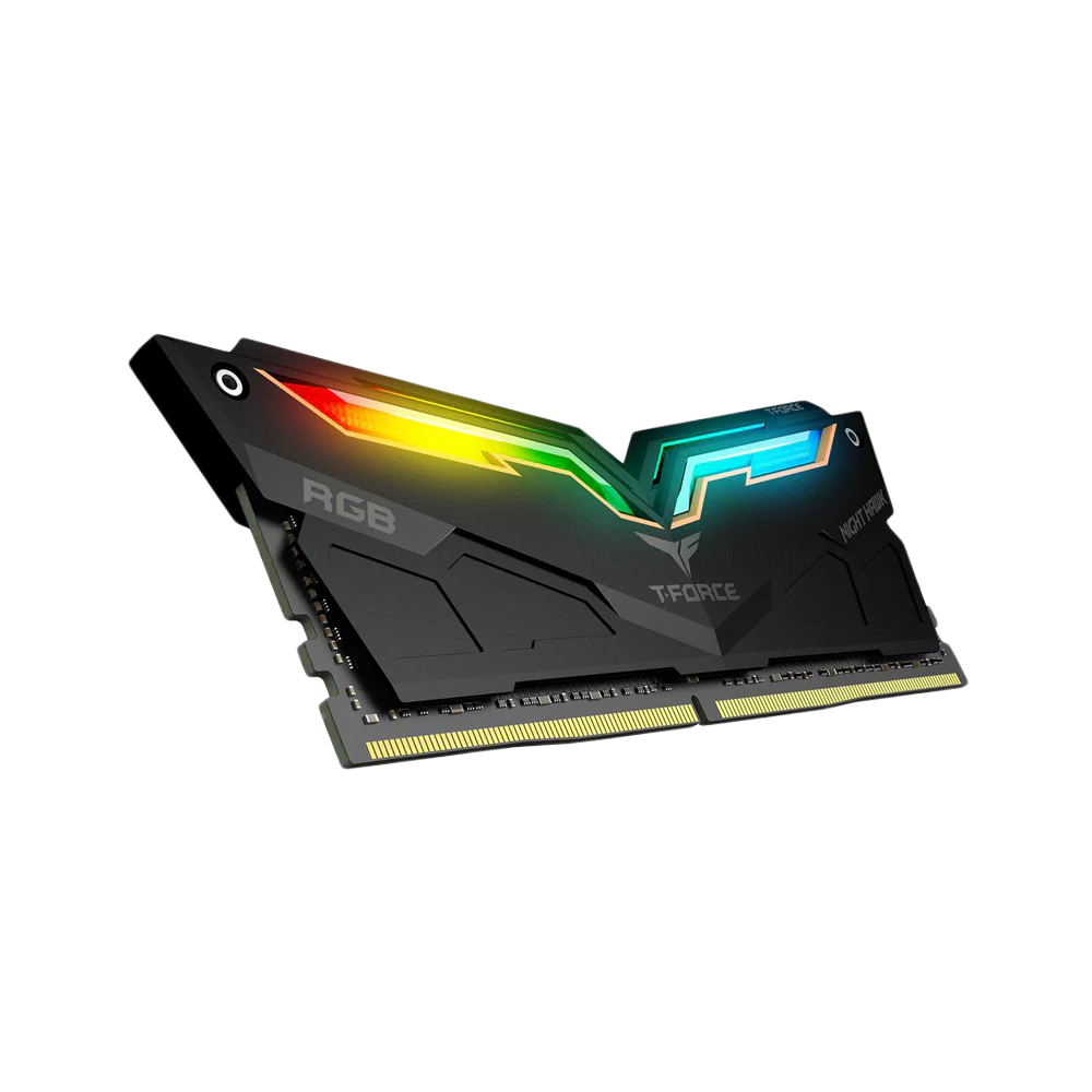 TEAMGROUP T-Force Night Hawk RGB 3600MHz 16GB (2 x 8GB) Desktop Memory - Black - Image 2