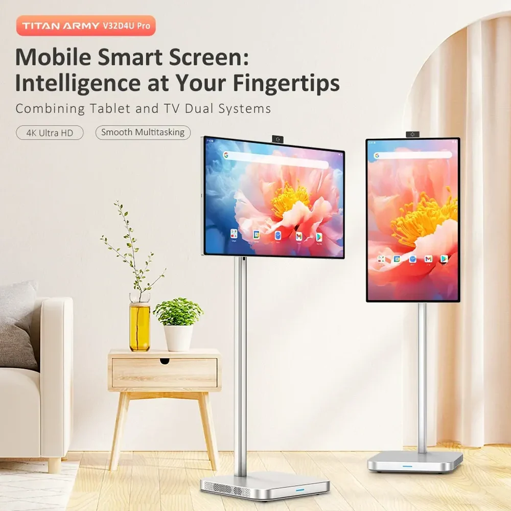 Titan Army 32-inch Android All-in-one Smart Display With Stand 8+128gb - Sliver - Image 5