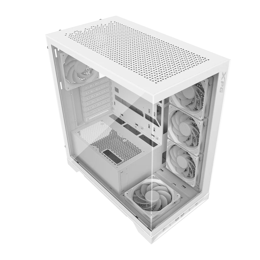 XPG INVADER X Mid Tower Case - White - Image 3